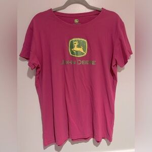 John Deere Pink Shortsleeved Women’s Tee Shirt Size XXL